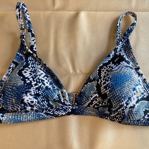 Shade & Shore Snakeskin Bikini Top M